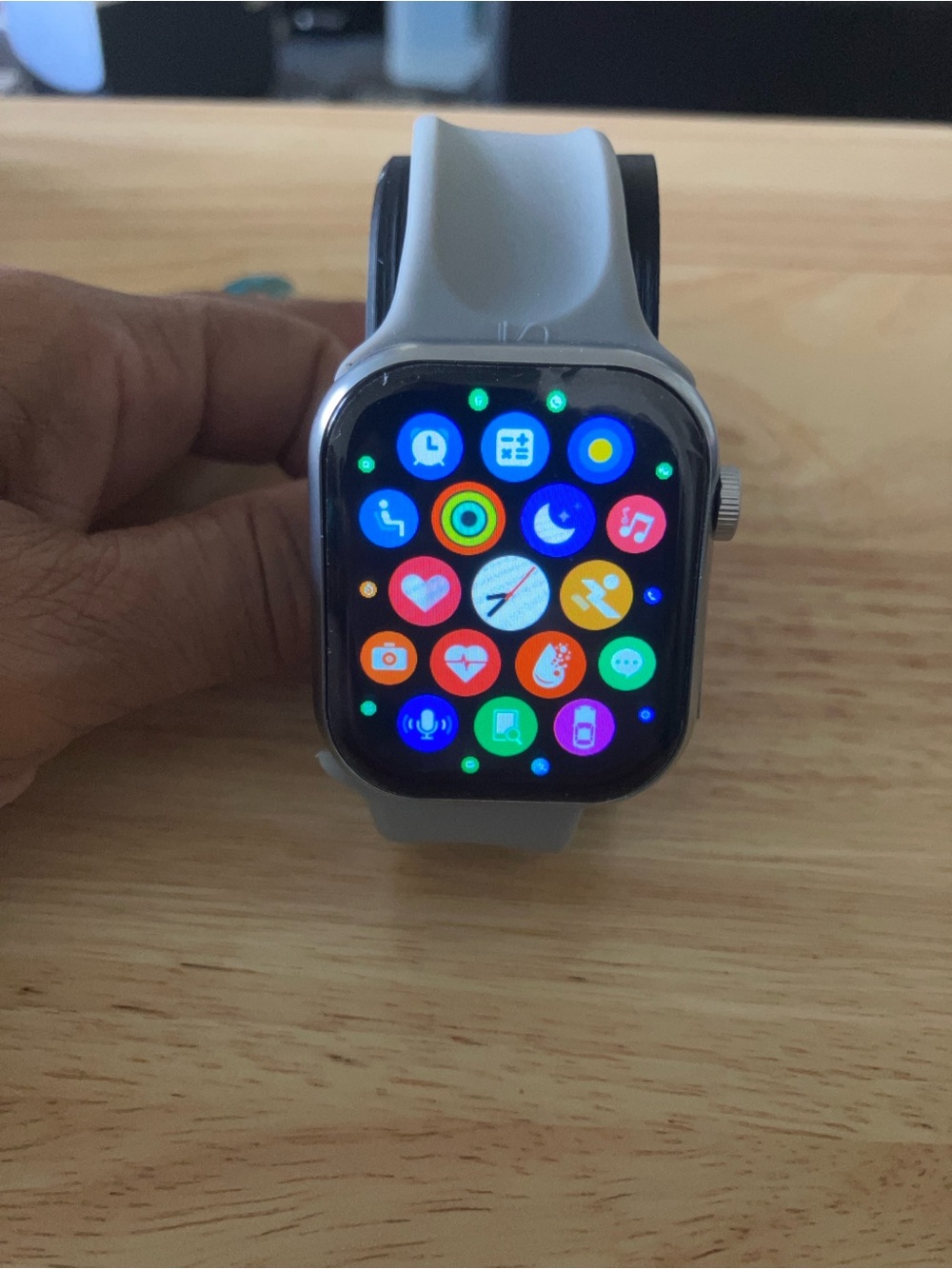 Unbranded Smart Touchscreen Fitness Watch with Gray Silicone Band